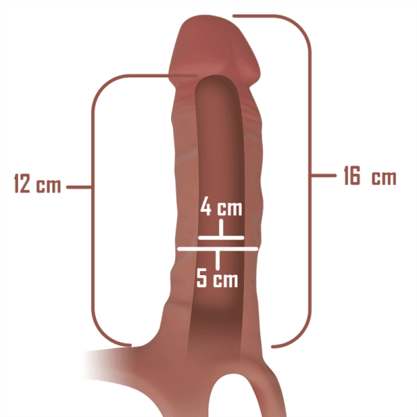 INTENSE - HOLLOW HARNESS WITH SILICONE DILDO 16 X 3.5 CM 5